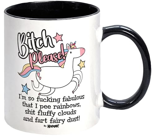 Funny Mug for her - Comedy Unicorn Cup Christmas Birthday Present idea Secret Santa