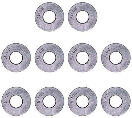 Miniatur-Kugellager,10-teiliges,Jack-Joint Lagereinheit Flaches Axial-Kugellager mit Hoher Genauigkeit,Abnehmbarer Miniatur-Axiallagersatz aus Metall,Nadellager (51100)