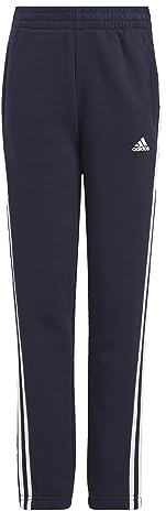 adidas Unisex Kids Essentials 3-Stripes Fleece Pants, Legend Ink/White, 13-14 Years