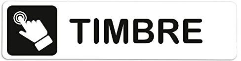Becral® - Adhesivo de Vinilo TIMBRE | Pegatina puerta de VINILO | Señal informativa | Cartel Puerta 200x50mm