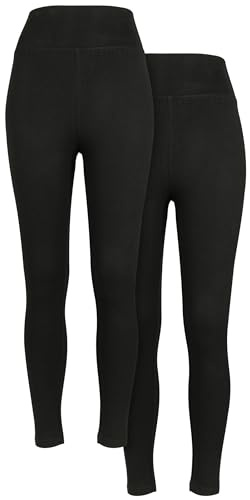 Urban Classics Damen Ladies High Waist Jersey Leggings 2-Pack