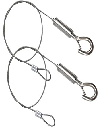 Yardwe 2pcs Bird Feeder Hanger Stainless Steel Hangers Indoor Plants Accessories Hanging Cable Heavy Duty Picture Hanging Kit Flower Pot Chain Hanging Wire Sling Suite Grow Light Chain