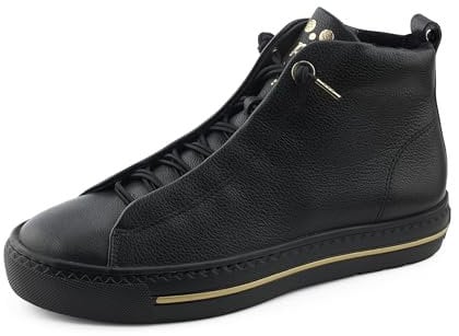 Paul Green Damen Hightop-Pauls, Frauen High-Top Sneaker,Turnschuhe,Laufschuhe,schnürschuhe,schnürer,schnürstiefeletten,Schwarz (Black),36 EU / 3.5 UK