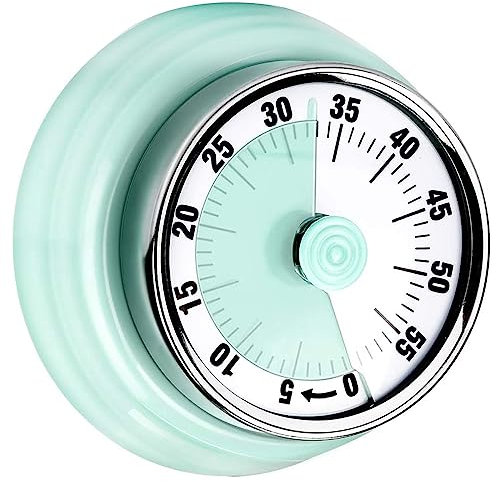 Cisixin Temporizador de Cocina, Temporizador Visual, Temporizador de Cuenta Regresiva de 60 Minutos, Temporizador Mecánico Giratorio 360 Grados para Niños y Adultos, Trabajo, Cocina Enseñanza
