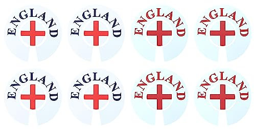 Acclaim Jumbo 6 cm 1 x England Red 1 x England Black Red Lawn Bowls Identification Stickers Markers 2 Full Sets of 4 Self Adhesive