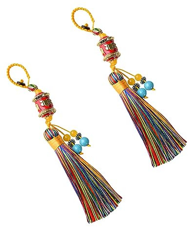EXCEART 2st Schlüsselanhänger Handbag Charm Rad Schlüsselbund Auto-schlüsselanhänger Anhänger Schlüsselring Taschenanhänger Anhänger Schlüsselbund Autoanhänger Hängende Kette Gebetsmühle