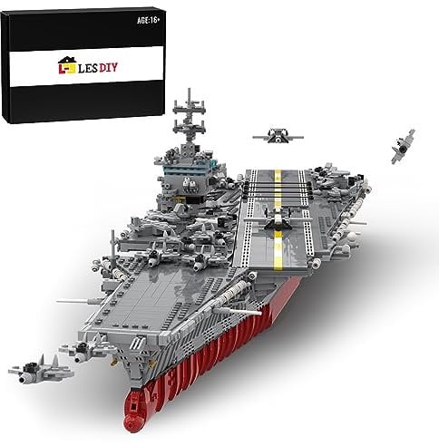 KAROON Technic UCS USS Enterprise CVN-65 Nuklearbetriebener Flugzeugträger Baukasten, 4866+ Bausteine im Maßstab 1:350, Kompatibel mit Lego 10294