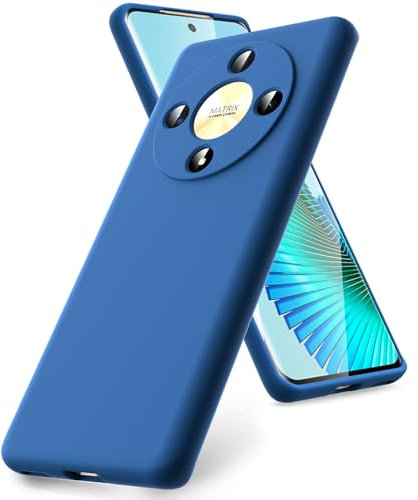 Vansdon Coque Compatible avec Honor Magic 6 Lite 5G, Housse Souple en TPU en Silicone Liquide, Housse en Caoutchouc Antichoc - Bleu