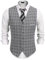 COOFANDY Herren Weste Anzug Elegant Hochzeit Baumwolle Plaid Kleid Anzugwesten für Herren Hochzeit