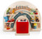 GRAVURZEILE Personalisiertes Toniebox Regal für Kinderzimmer - Personalisiert mit Namen - Wandregal zur Aufbewahrung von Musikbox und 24 Tonie Figuren - Magnetische Oberfläche - Farbe: Blau
