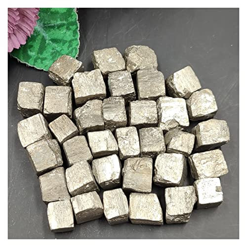 EKFBQBGW Raumdekoration 2pcs/Los natürliches Chalcopyrit Pyrit Würfel Quarz Kristall Stein Gestein Probe Home Room Dekoration
