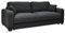 CARRARA Bequemes Schlafsofa in Cord-Optik mit Bettkasten, Schwarz - Ausziehbares Sofa mit Schlaffunktion - 235 x 89 x 92 cm (B/H/T)
