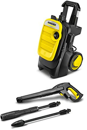 Idropulitrice Kärcher K 5 Compact da 145 Bar 2 + 2 Lance, Tubo alta pressione 10m + eco!Booster 145, prestazioni del 50% in più rispetto alla lancia tradizionale, risparmia acqua, energia e tempo