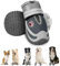 Eyein 2 Stück Hundeschuhe, Masche Atmungsaktiv Hundeschuhe Pfotenschutz mit Rutschfester Sohle für heiße Sommerböden, Reflektierende Hundeschuhe für nächtliche Spaziergänge im Freien, Grau, Größe 7