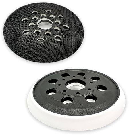 QTTRPCU 2 piatti abrasivi per Bosch Gex 125-1 AE, con gancio e loop 8 fori, piastra abrasiva compatibile con Bosch Pex 400 AE e Pex 300
