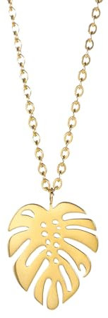 XIPIEIO Women's neutral necklace Hawaii Style Summer Collar Palm Leaf Necklaces For Women Monstera Leaf Pendant Necklace Beach Jewelry Lover Gift European American retro jewelry