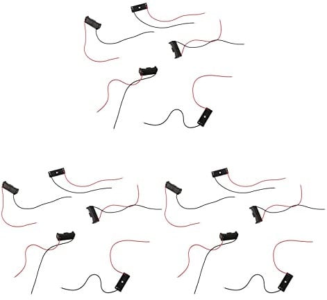 Guihydur 15Pcs 23A/A23 Battery (12V) Clip Holder Box Case Black