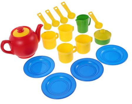 TOYANDONA Vajilla Miniatura De Plástico Juego De Té para Accesorios para Fiestas De Té Juguete De Casita Juego De Simulación De Cocina