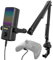 TONOR Micrófono compatible con Xbox, micrófono para videojuegos con brazo extensor, control silencioso, control de ganancia RGB, 30 horas de duración de la batería, micrófono para streaming/juegos,