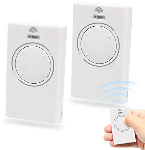 Lot de 2 télécommande portail, 868 MHz universelle télécommande portail 2 canaux, compatible avec XT2 868 SLH LR, blanc