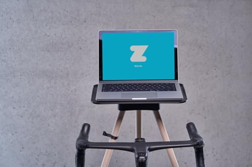 Indoor Bike Trainer Laptophalter inkl. Holzbeine, 3D-Druck Technologie, Perfekt für Zwift, Fahrradfan Geschenk