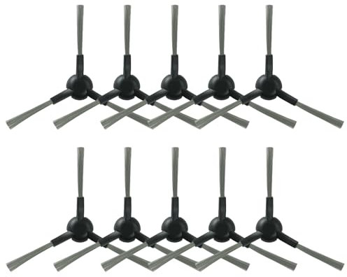 HUAYUWA Kit di accessori per aspirapolvere compatibile con Xiao-Mi X20 Max/X20 Pro, robot aspirapolvere e mocio (10 spazzole laterali nere)