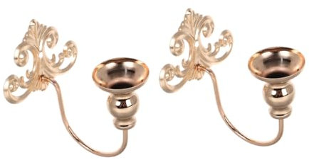 KAILIKETIY 2stücke Wandmontierter Kerzenleuchter Aus Eisen Vintage-wandkerzenhalter Wanddekor-kerzenständer Für Flur Schlafzimmer Esszimmer Wanddekoration Mit Kerzenschale