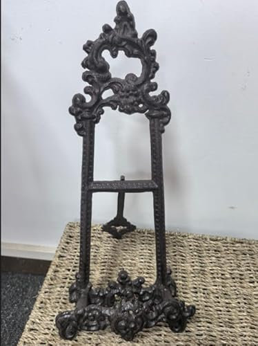 OGA Heavy Duty Cast Iron Cookbook Stand, Decorative Vintage Holder Recipe Book Display Holder