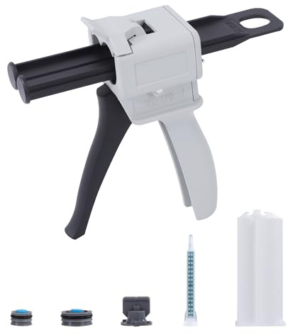 50 ml Epoxid Klebepistole Griff Klebstoff Gemischt, 1: 1 & 2: 1 Presse Pistole Kartuschenpistole, Spread Dispensing Gun, Dosierpistole zum Mischen Spender für AB Epoxid