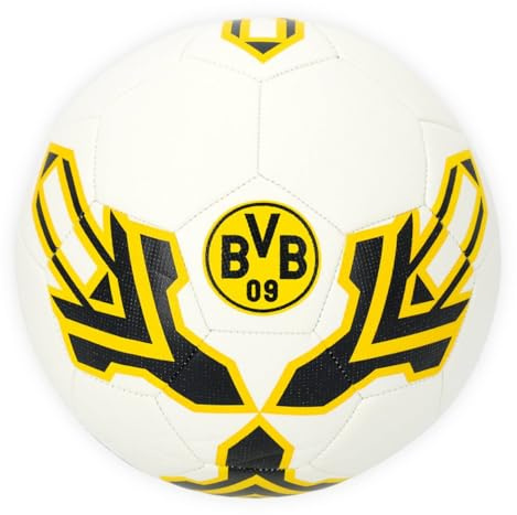 Dortmund Borussia BVB Fußball Größe 5 – Offizieller Fanball Arrow Design – Schwarz Gelb – Trainingsball & Freizeitball – Robuster Fußball für Kinder & Erwachsene