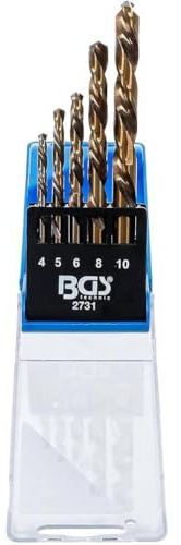 HSS-Bohrer-Set mit Linksschneider, 5 Stück – Durchmesser 5,8 mm x 17,5 cm – Schnellstahl, Präzision und Langlebigkeit D-Work