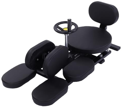 Multifunktionell Bensträckare med Ergonomisk Design för Hemma Stretching | Tjockare stålrörskonstruktion, mjuk PU-läderkudde, rullar för olika golv, progressiv flexibilitetsträning