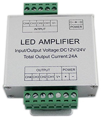 JOYLIT 4 Canales DC12V 24V 3X6A RGBW LED Amplificador de Señal de Datos Repetidor de Aluminio Shell Para RGBW Luces LED Tira