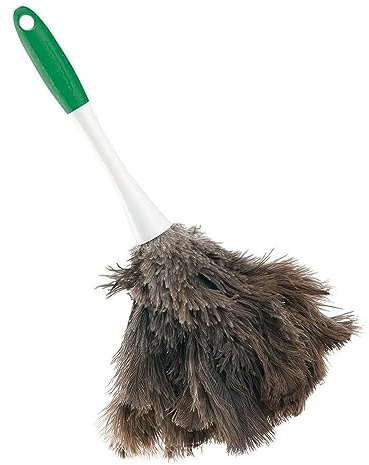 Libman Commercial 239 handhållen fjäderdammvippa, polypropylen och sanoprenhandtag, 33 cm total längd, grönt och vitt handtag (paket med 6)