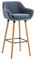 CLP Barhocker Grant I Thekenhocker Mit Stoff-Bezug I Gestell Aus Buchenholz, Farbe:blau