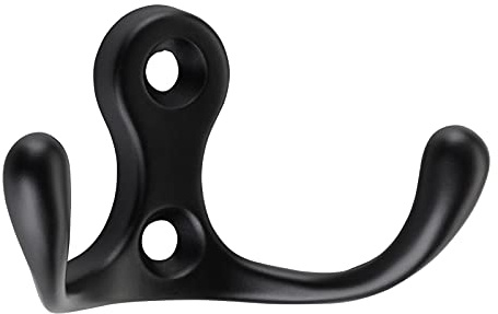 Garderobenhaken MAREEN schwarz 29 x 51 x 23,5 mm BA 17 mm 2-Fach Kleiderhaken Mantelhaken von SOTECH