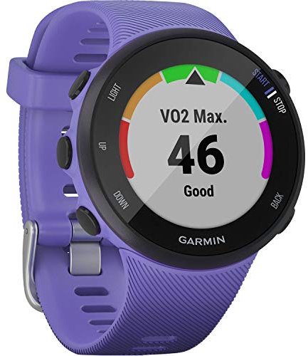 Garmin Forerunner 45s, Reloj para Correr GPS fácil de Usar de 39 mm con Soporte de Plan de Entrenamiento Gratuito Garmin Coach, Color Morado
