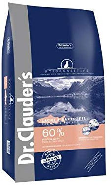 DR.CLAUDER'S - Hyposensitive | Trockenfutter mit Singleprotein für Sensible, ausgewachsene Hunde. Getreide- und glutenfreies Alleinfuttermittel im Beutel | 11,5kg Lachs&Kartoffel