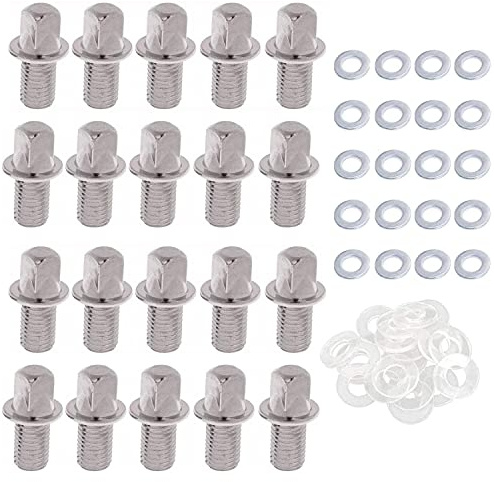 Jiayouy 15MM Bass Drum Tension Rods with Washers Drum Set Mounting Hardware 20/Pack