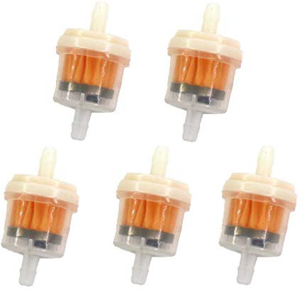 HURI 5x Universal Kraftstofffilter Benzinfilter 6mm für Auto Motorrad Roller Mofa Quad