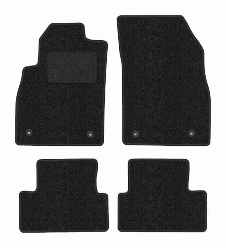 Velours-Fußmatten passend für Opel Astra J 2009-2015, Anthrazit, Anthra | passend für Schrägheck/Limousine/Kombi/Sports Tourer; Velours-Teppich (Polypropylen), ca. 6,5 mm