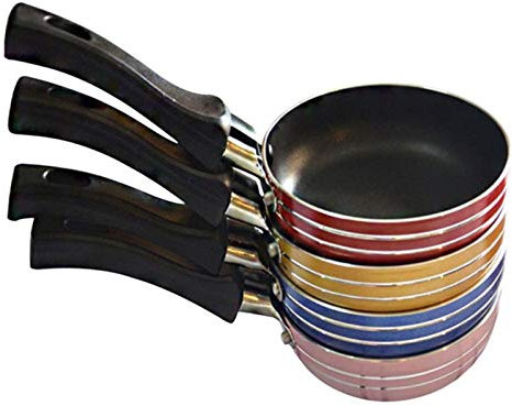 Mini huevos fritos cazo pequeño sartén plana antiadherente utensilios de cocina Asar cacerolas (color al azar)