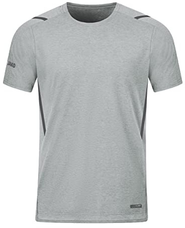 JAKO Herren T-Shirt Challenge, Hellgrau-Meliert/Anthra Light, XL