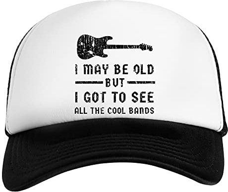 I May Be Old Weiß Schwarz Unisex Kinder Baseball Cap Kids White Black