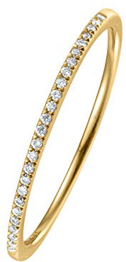 750er Gelbgold Diamant Memory Ring mit Brillanten 0,20 ct. Memoire Eternity 18K Gr. 52