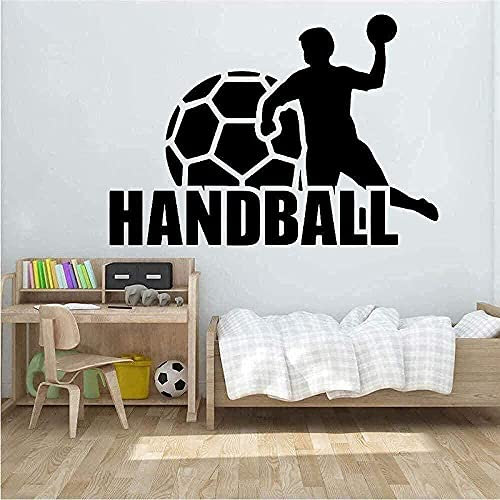 Wandaufkleber Gestalten Sie Ihre Eigenen Wandtattoos Familie Wandbild Schlafzimmer Kunst Aufkleber Wandtattoos Tapete Handball Sport Kunst 57X40Cm