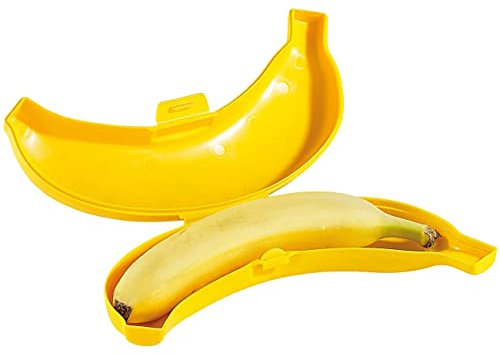 CABLEPELADO Guarda Plátano, guarda Plátano nevera, Recipiente para Plátanos, Conserva bananas, Estuche de plástico para bananas, Apto para Lavavajillas, Plástico libre BPA, Amarillo
