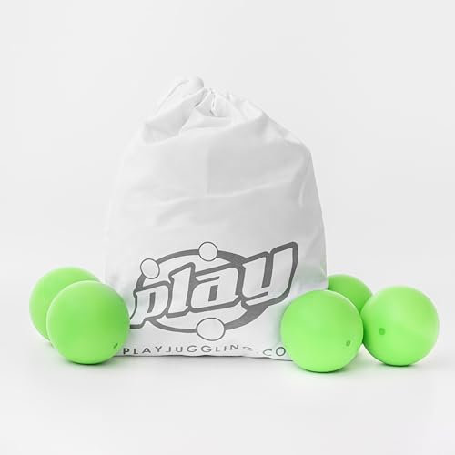 Play Juggling - QUINTETTO Jonglierbälle Modell MMX - Grün UV, 150 g, 70 mm
