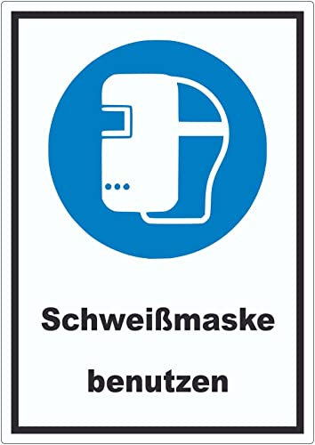 Schweißmaske benutzen Aufkleber A5 (148x210mm)