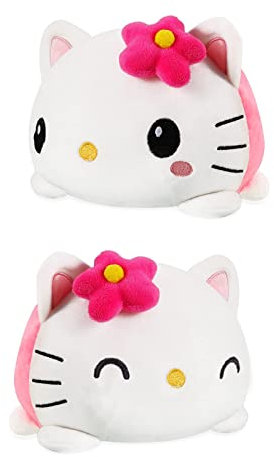 FASTEXX Hello Kitty Plüschtier Reversible Kitty Plushies Octopus Plüschtiere Teddy Reversible Plüsch Super Soft Toys für Mädchen Drücken Sie Ihre Stimmung mit unserem doppelseitigen Flip Mood Kitty